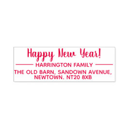 Auto Entintado Carimbo de Autocolagem do Feliz ano novo de Endere