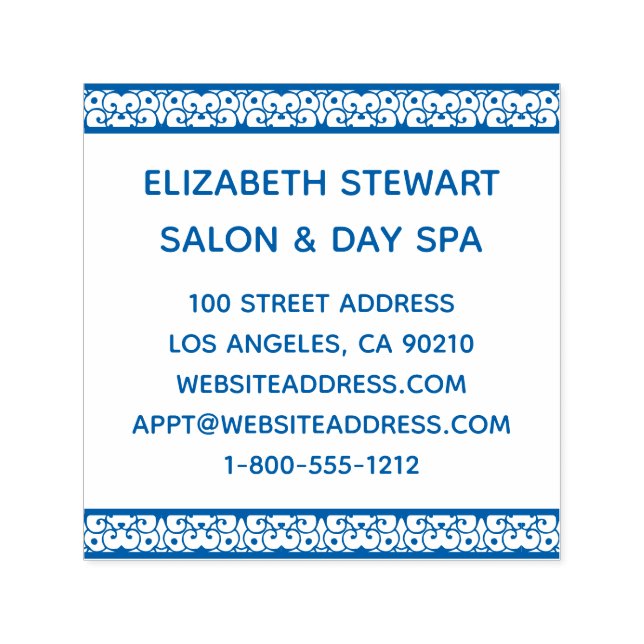 Auto Entintado Carimbo de Autoimpressão Comercial de Salão de Fil (Design)