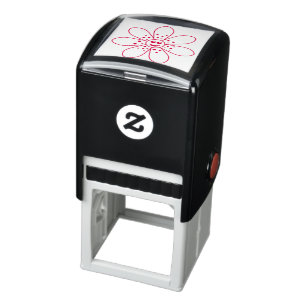 Auto Entintado Carimbo de Autoimpressão da Flor Feliz