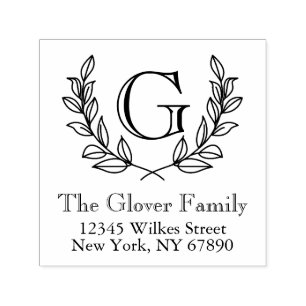 Auto Entintado Carimbo de Autoimpressão de Endereço da Família do