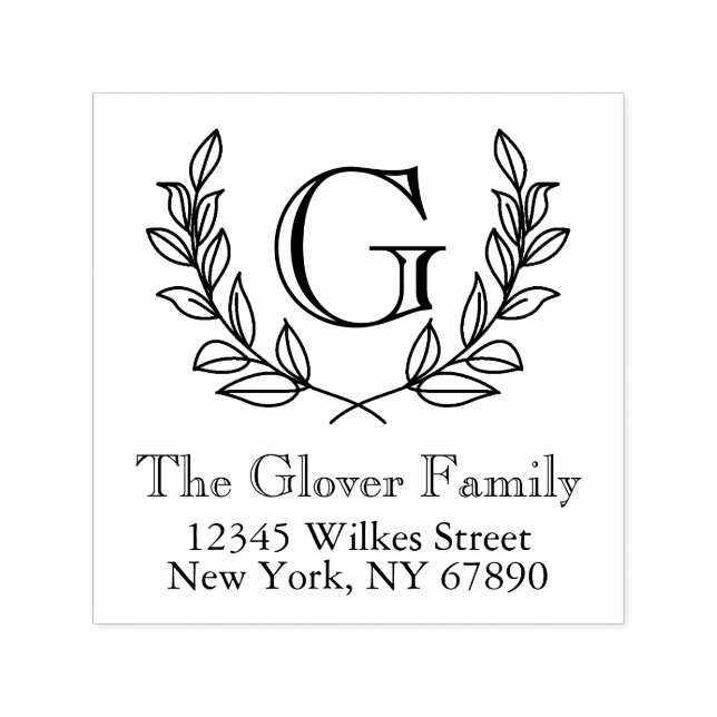 Auto Entintado Carimbo de Autoimpressão de Endereço da Família do (Design)