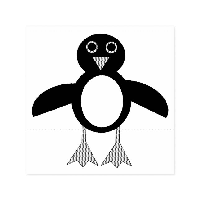 Auto Entintado Carimbo de autoimpressão de pinguim bonito (Design)