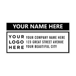 Auto Entintado Carimbo de autoimpressão do endereço de logotipo d