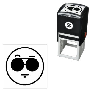 Auto Entintado Carimbo de Autoimpressão Emoticon Face legal
