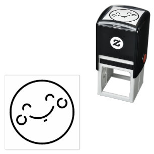 Auto Entintado Carimbo de Autoimpressão Emoticon Feliz