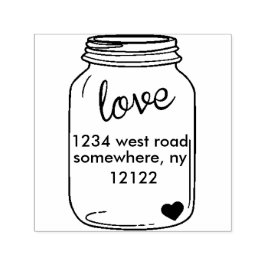 Auto Entintado Carimbo de Autoimpressão Mason Jar