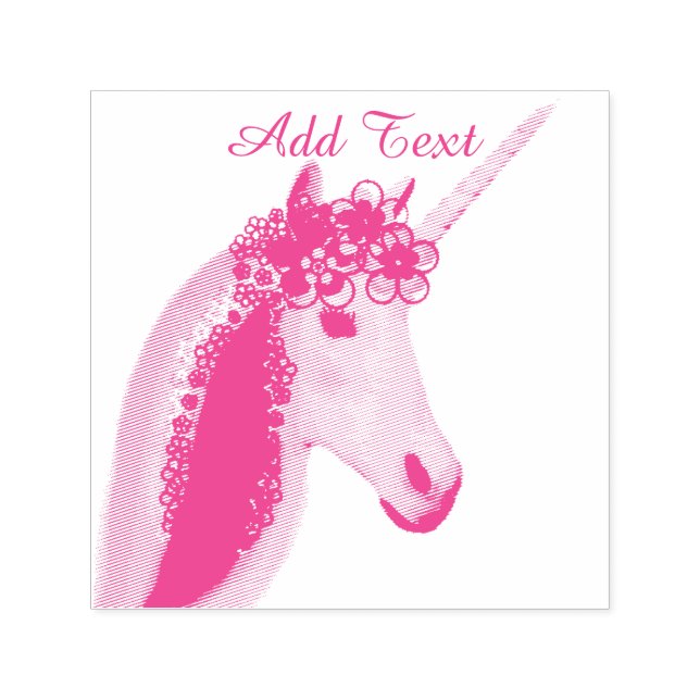 Auto Entintado Carimbo de Autoimpressão Unicorn (Design)