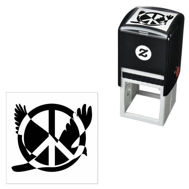 Auto Entintado Carimbo de autopicada da pomba de paz óptica (In Situ)