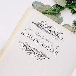 Auto Entintado Carimbo de Biblioteca Pessoal de Chumbo Eucalyptus