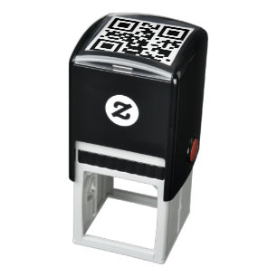 Auto Entintado Carimbo de Borracha Auto-Tinte com Código QR
