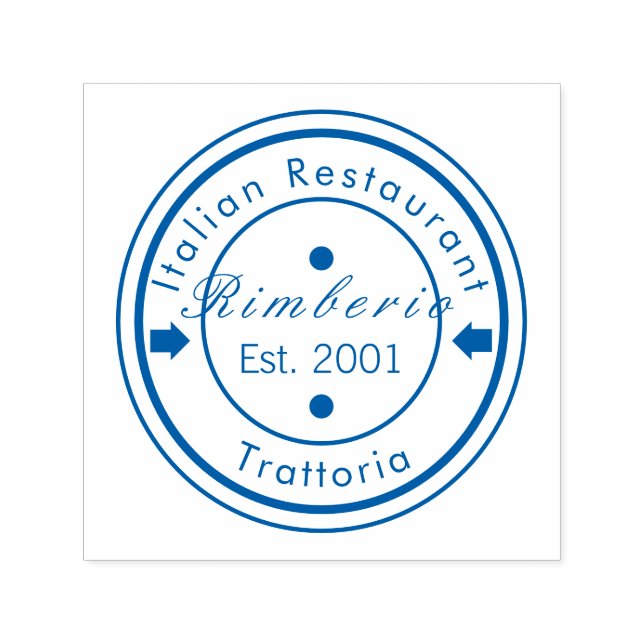 Auto Entintado Carimbo de Borracha com Autoimpressão em Círculo (Design)