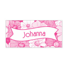 Auto Entintado Carimbo de Borracha com Autotoque do Groove Floral