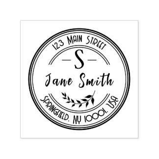 Auto Entintado Carimbo de Borracha de Autocolante de Endereço de 