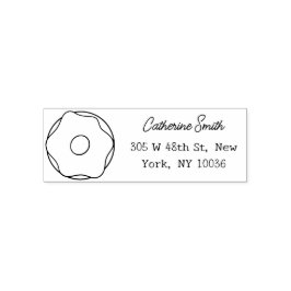 Auto Entintado Carimbo de Borracha de Autoimpressão em rosquinha