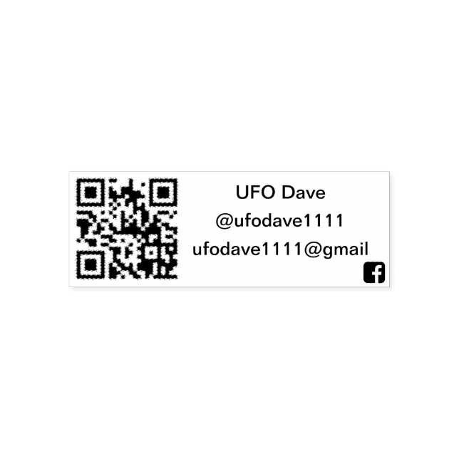 Auto Entintado Carimbo de borracha de Dave UFO (Design)
