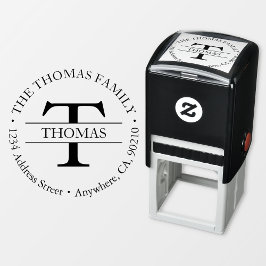 Auto Entintado Carimbo de Borracha de Endereço de Autodigitação d