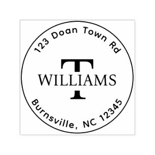 Auto Entintado Carimbo de Borracha de Endereço de Autodigitação M