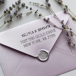 Auto Entintado Carimbo de Borracha de Endereço de Devolução Perso