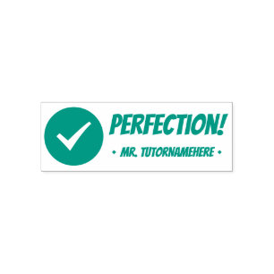 Auto Entintado Carimbo de Borracha de Feedback "Perfeição!"