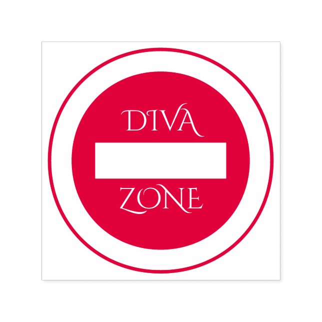 Auto Entintado Carimbo de borracha "Diva Zone" (Design)