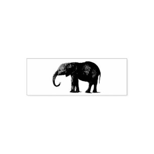 AUTO ENTINTADO CARIMBO DE BORRACHA ELEFANTE VINTAGE