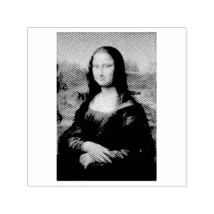 Auto Entintado CARIMBO DE BORRACHA: LEONARDO DA VINCI : A Mona Li
