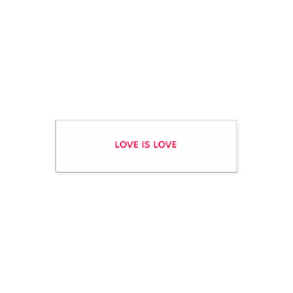 Auto Entintado Carimbo de borracha LOVE IS LOVE com tinta vermelh