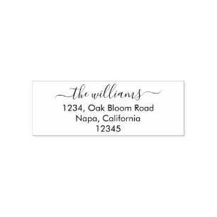 Auto Entintado Carimbo de Borracha Personalizado de Script Simple