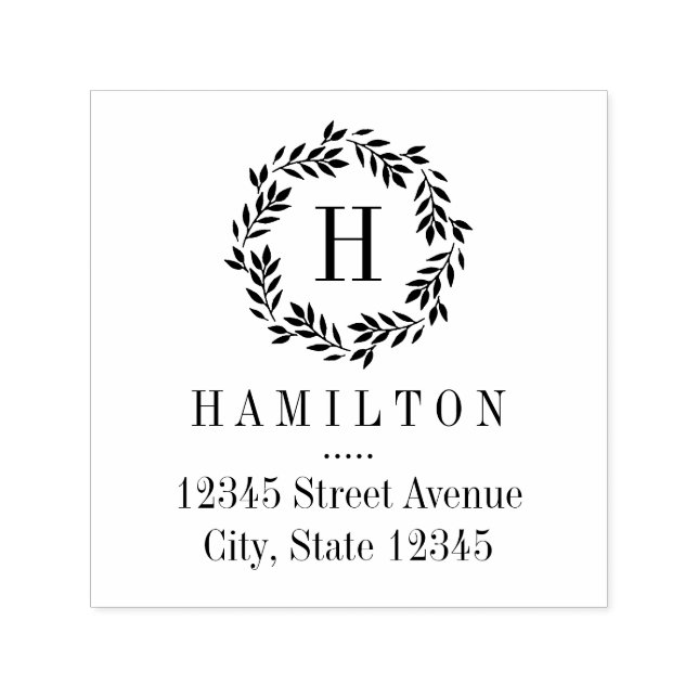 Auto Entintado Carimbo de borracha personalizado por monograma (Design)