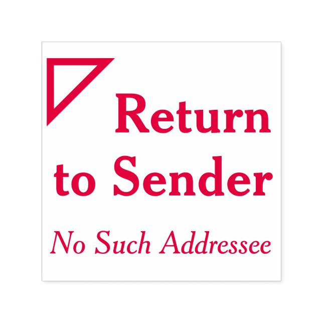 Auto Entintado Carimbo de borracha "Return to Sender" (Design)