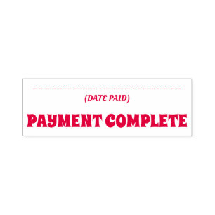 Auto Entintado Carimbo de Borracha Simples "PAYMENT COMPLETE"