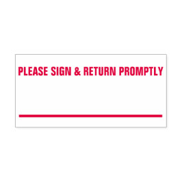 Auto Entintado Carimbo de Borracha "SINAL E DEVOLVER IMEDIATAMENT