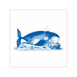AUTO ENTINTADO CARIMBO DE BORRACHA: VINTAGE WHALE BY GEORGE SHAW