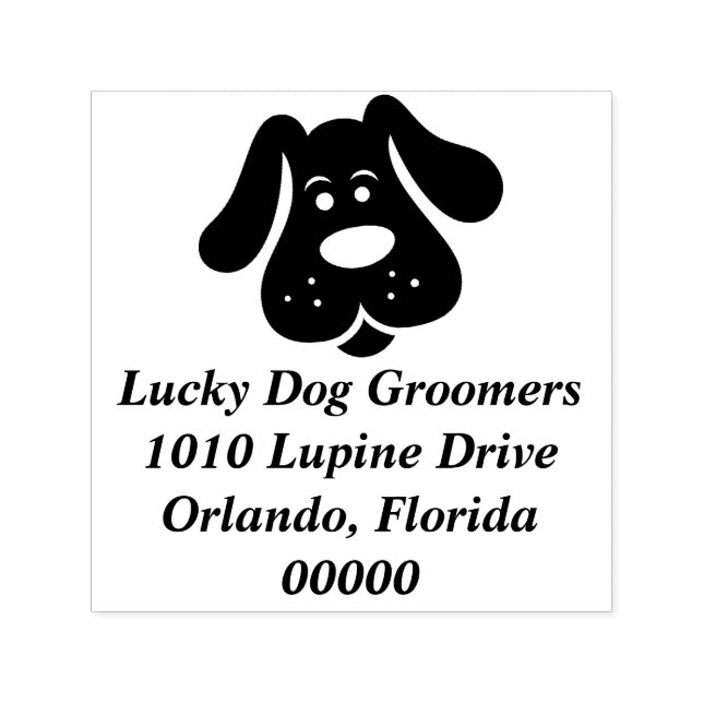 Auto Entintado Carimbo de Cachorro Cachorro Cachorro (Design)