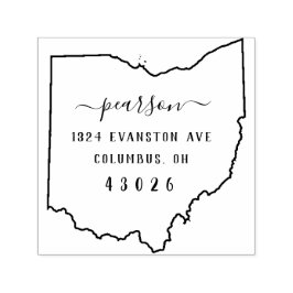 Auto Entintado Carimbo de Carimbo de Endereço de Devolução de Ohi