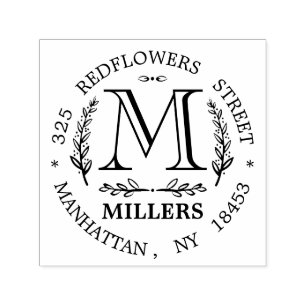 Auto Entintado Carimbo de Casamento do Monograma