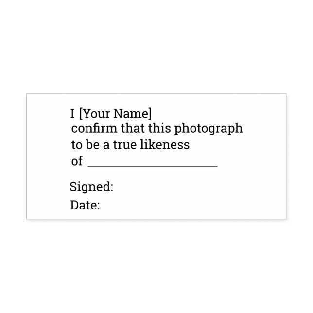 Auto Entintado Carimbo de Certificação de Foto da Carta de Conduç (Design)