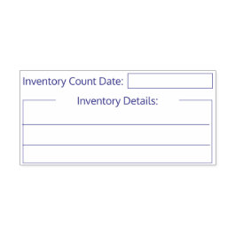 Auto Entintado Carimbo de Contagem de Inventário