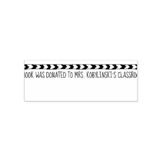 Auto Entintado Carimbo de doação do livro de sala de aula
