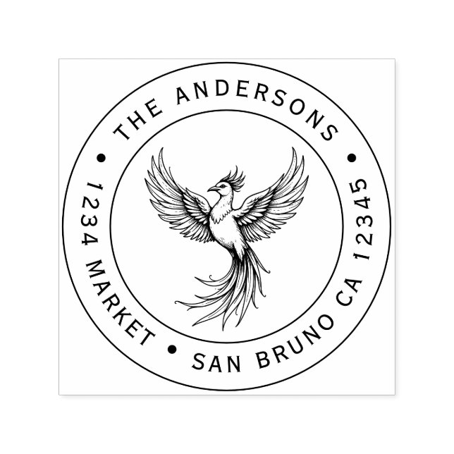 Auto Entintado Carimbo de Endereço da Ascensão Phoenix (Design)