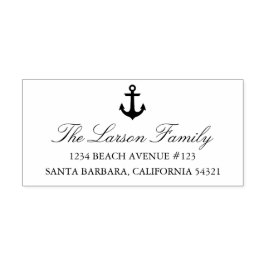 Auto Entintado Carimbo de Endereço de Âncora Náutica