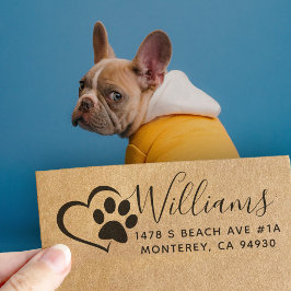Auto Entintado Carimbo de Endereço de Cachorro Personalizado Cute