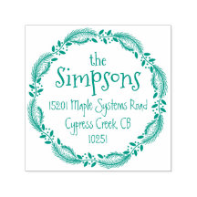 Carimbo de Endereço de Devolução da Família Feriad