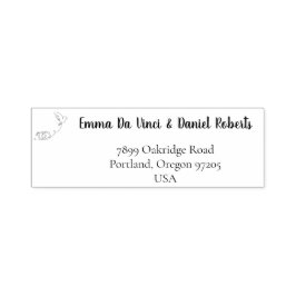 Auto Entintado Carimbo de Endereço de Devolução de Casamento com 