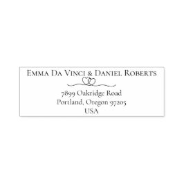 Auto Entintado Carimbo de Endereço de Devolução de Casamento com 