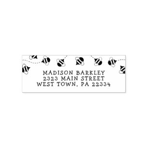 Auto Entintado Carimbo de Endereço de Devolução de Colmeia de 