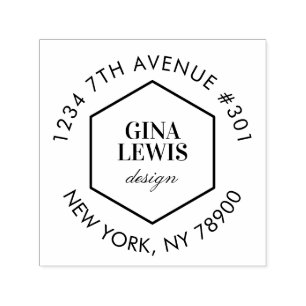 Auto Entintado Carimbo de Endereço de Devolução de Negócios Minim