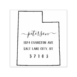 Auto Entintado Carimbo de Endereço de Devolução de Utah