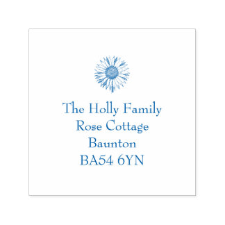 Auto Entintado Carimbo de Endereço de Girassol