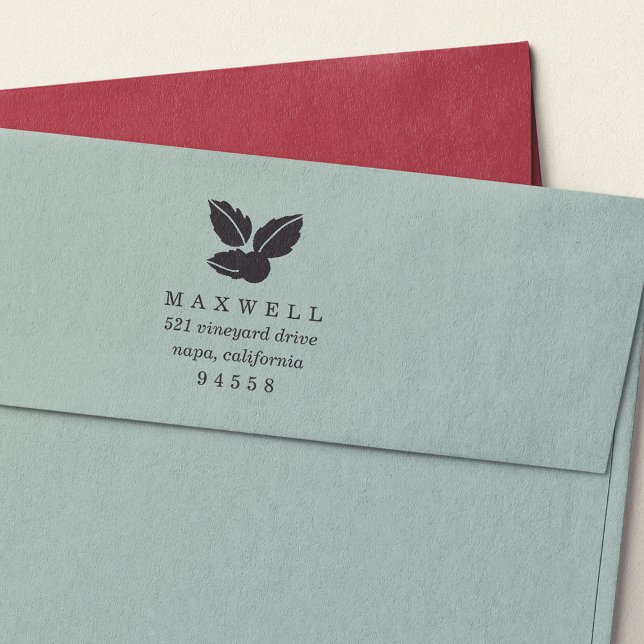 Auto Entintado Carimbo de Endereço de Retorno de Natal da Sweet H (Criador carregado)